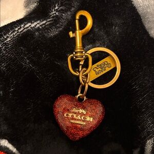 Red Heart glittery purse Charm